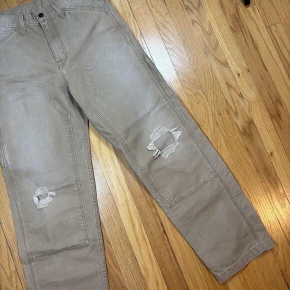Levi's Men’s 30x32 Workwear Tan Carpenter Pants 568 Loose Straight Double Knee - Picture 4 of 16